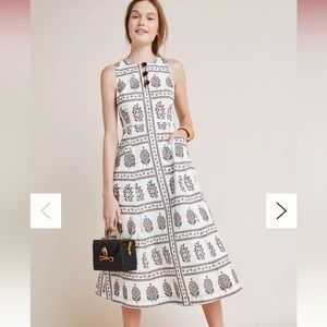 NWT Anthropologie Woodblock Midi Dress